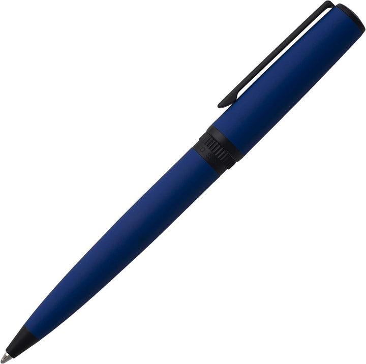 Hugo Boss Schreib-Set Kugelschreiber Gear Matrix Blue und A5 Notizblock Elegance Storyline Blue Plai