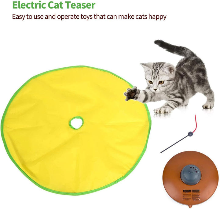 zalati Elektrisches Katzenspielzeug Interaktives Automatisches Bewegungsspiel Fangen unter Decke Spi