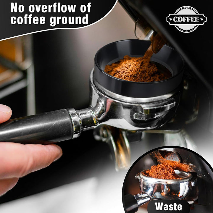 Kaffee Tamper 58mm, Tamper set inkl. WDT Tool, Dosierring 58mm，Tampermatte - Premium Barista Zubehör