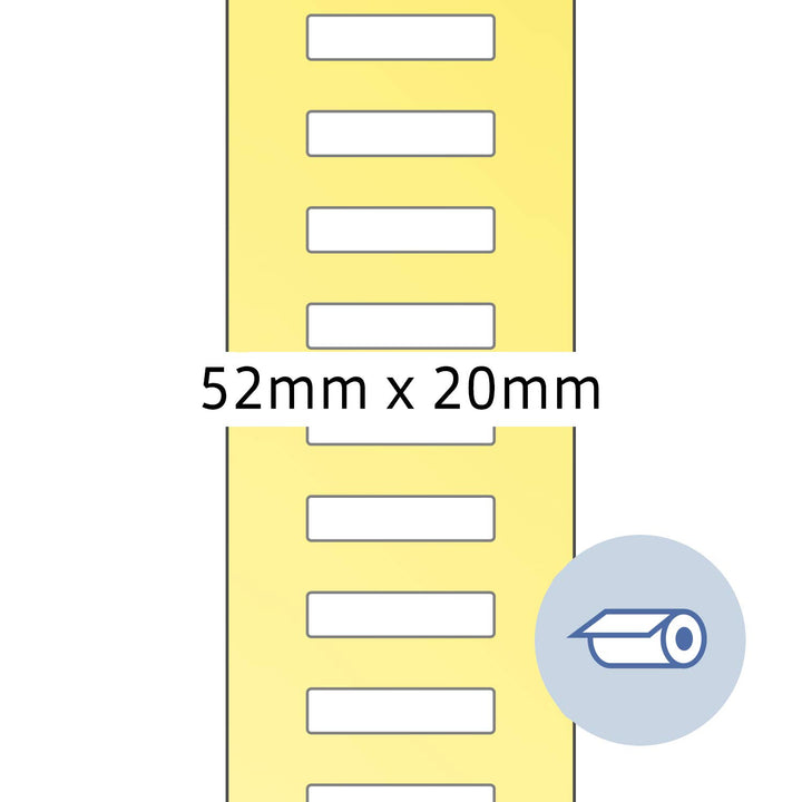 HERMA 4066 Thermodrucker Etiketten, 5000 Stück, 52 x 19,5 mm, selbstklebend, Papier Thermotransfer E