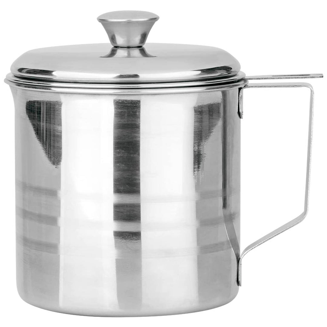 TIENDA EURASIA - Fettpfanne mit feinmaschigem Filter, Ø 10 cm, Fassungsvermögen 800 ml, Edelstahl, B