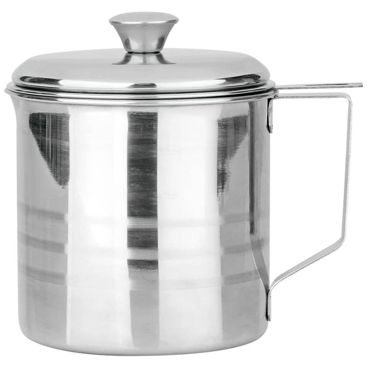 TIENDA EURASIA - Fettpfanne mit feinmaschigem Filter, Ø 10 cm, Fassungsvermögen 800 ml, Edelstahl, B