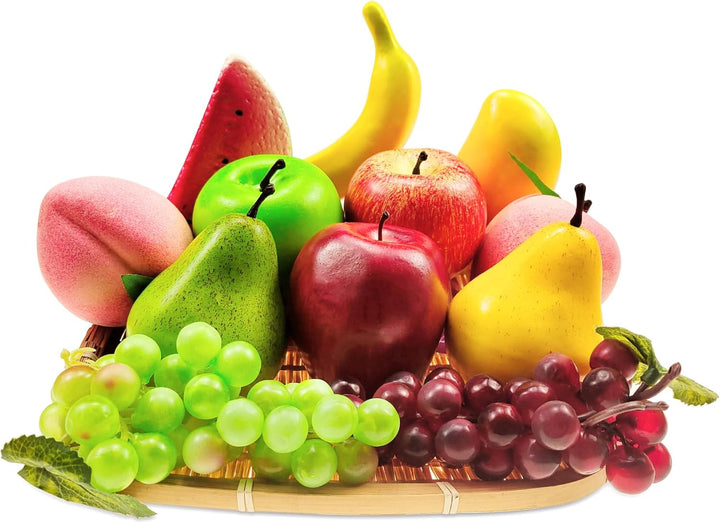 12 Stück künstliche Früchte, künstliche Früchte Set, Simulation Obst für zu Hause, Simulation Obst R