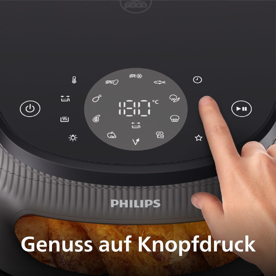 Philips Airfryer 3000 Series 6.2L, Sichtfenster, 16-in-1 Airfryer, RapidAir Plus Technologie, wenige