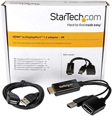 StarTech.com HDMI auf DisplayPort Adapter - HDMI auf DisplayPort Konverter mit USB Power - 4K HDMI z