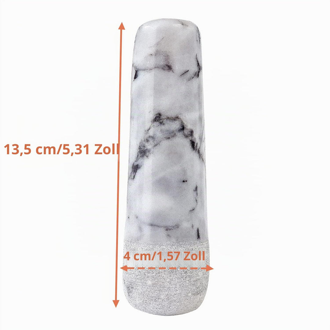 Marmor-Ersatzstössel, nur 13,5 cm, polierter Steinstössel (Mörser ist nicht im Lieferumfang enthalte