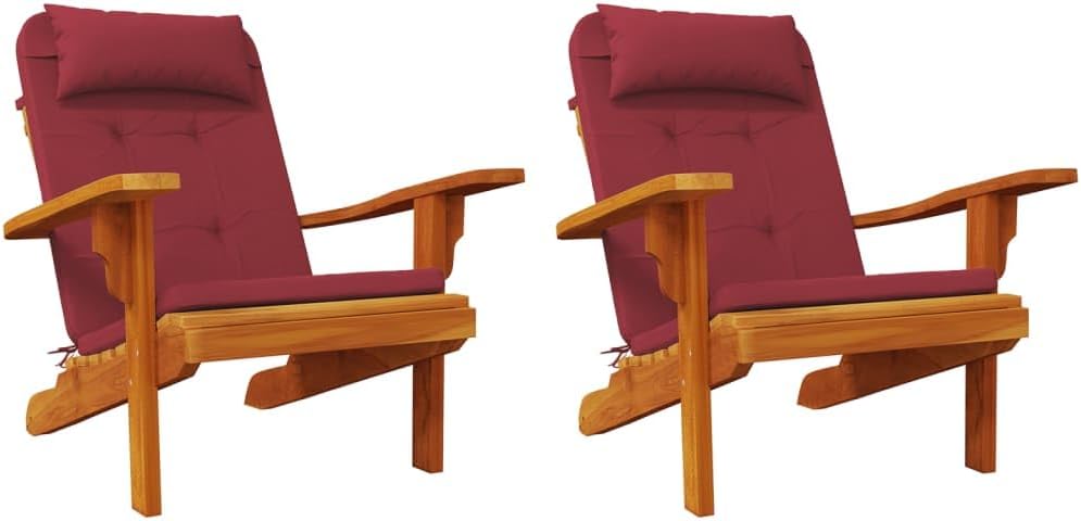 vidaXL Adirondack Auflage 2 STK., Sitzauflage für Gartenmöbel, Wasserabweisendes Sitzkissen, Stuhlki
