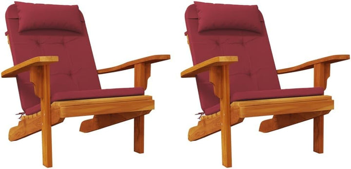 vidaXL Adirondack Auflage 2 STK., Sitzauflage für Gartenmöbel, Wasserabweisendes Sitzkissen, Stuhlki