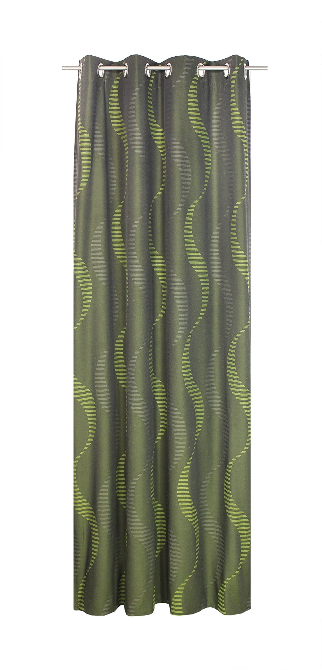 Wirth Fertigschal Lupara mit Ösen, Polyester, Grün, 150 x 132 cm Grün 150 x 132 cm, Grün 150 x 132 c