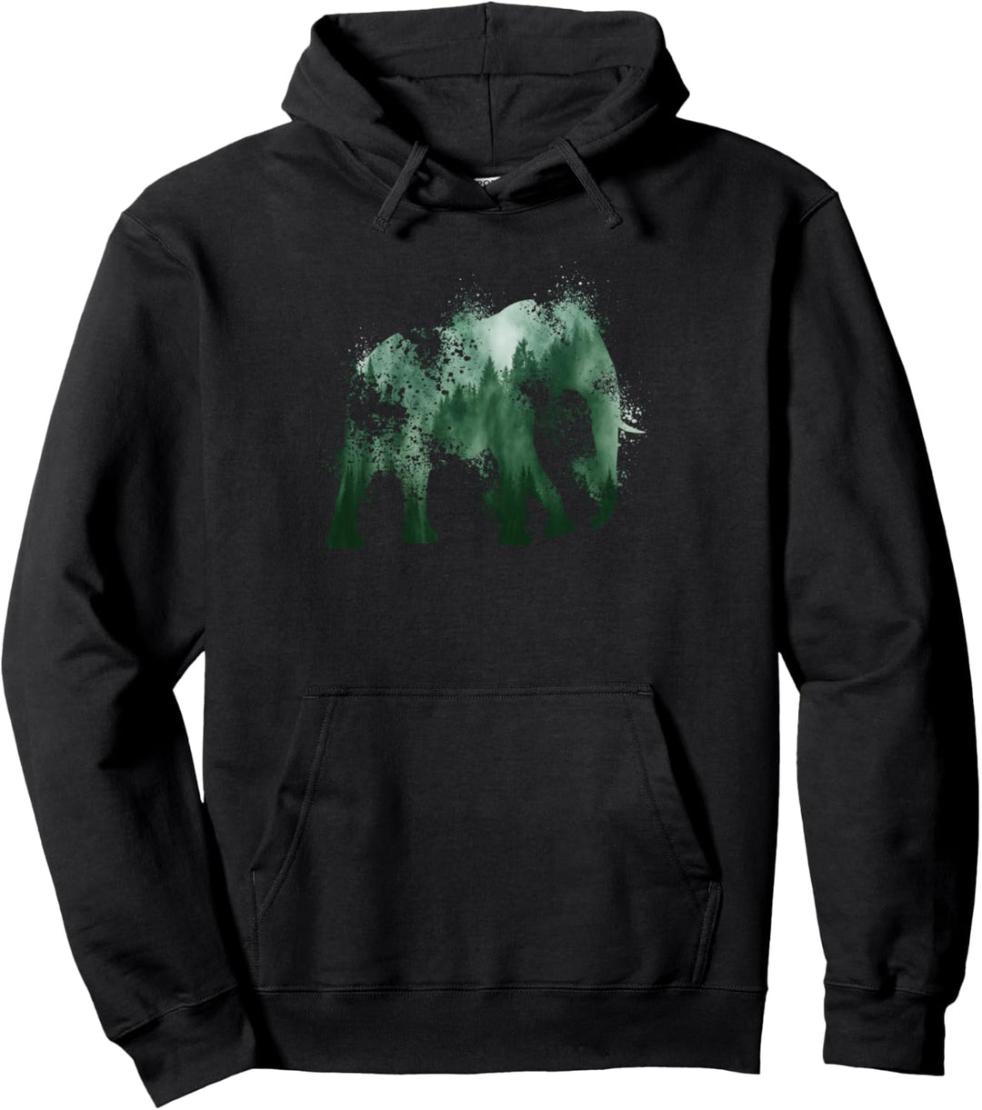 Tiermotiv Silhouette | Elefantenmotiv | Safari Elefant Pullover Hoodie