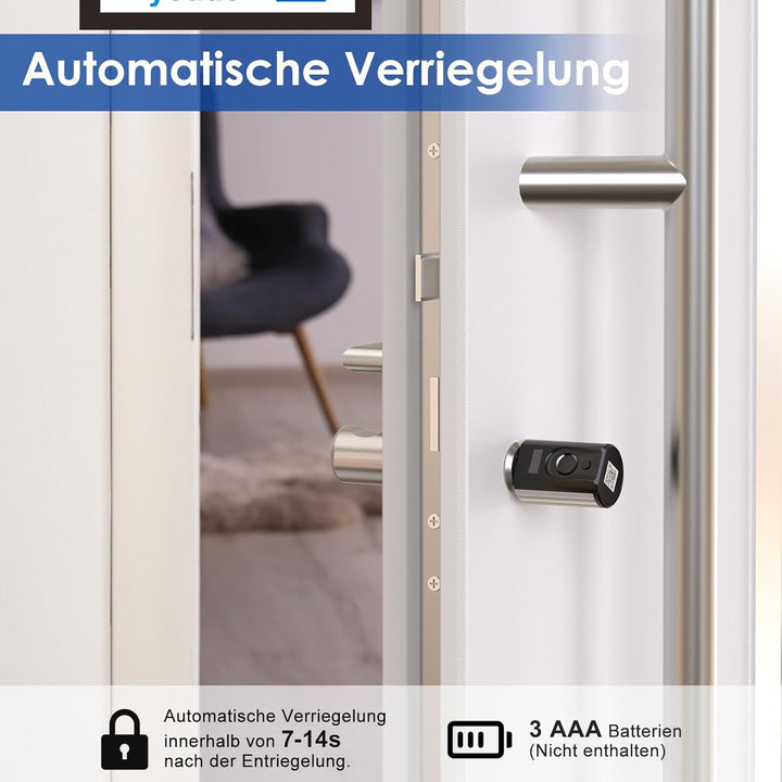 WELOCK Touch63 Türschloss Fingerabdruck,mit RFID Karte,APP,WiFi,Fingerabdruck Schloss haustür IP65,E