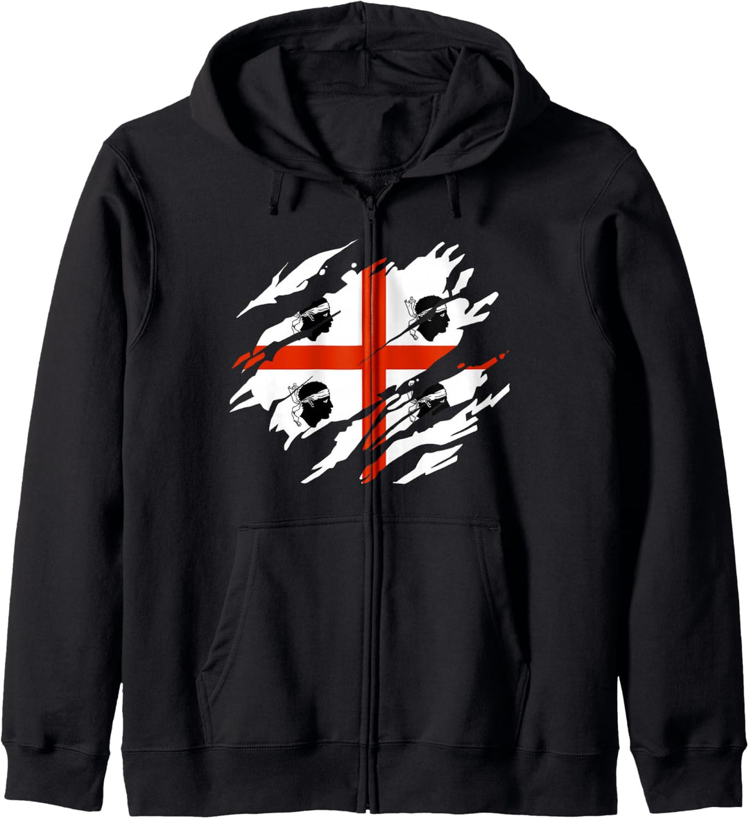Sardinien Flagge Kapuzenjacke