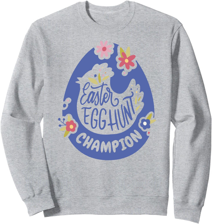 Ostereiersuche, Champion Egghunt – niedliches Blumenmuster, bunt Sweatshirt