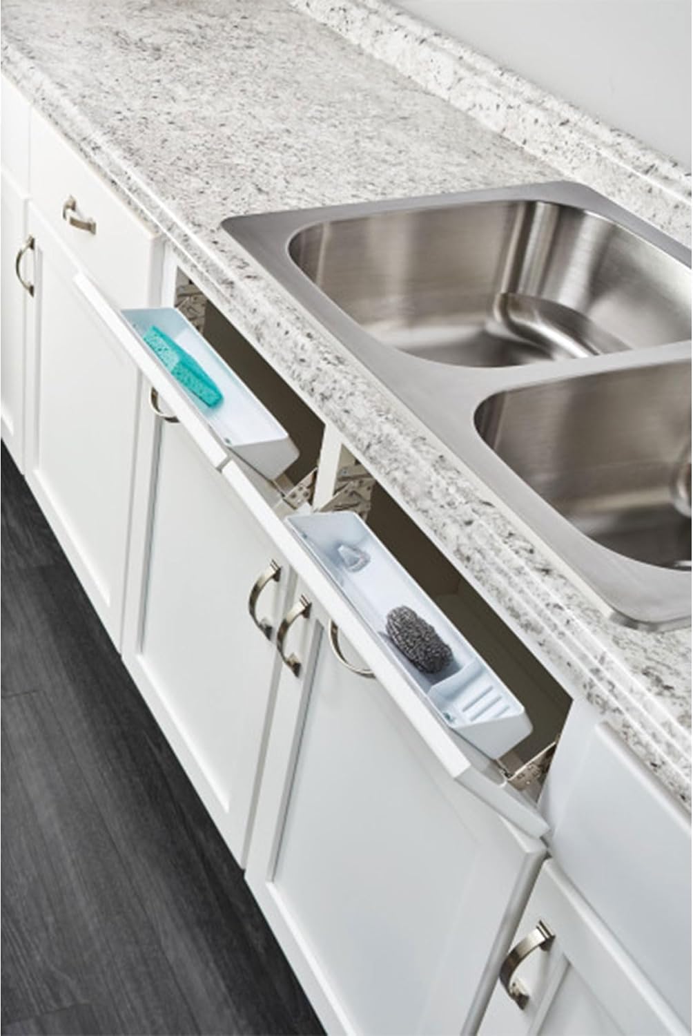 Rev-A-Shelf - 6572-11-11-52 – 27,9 cm weisse Polymer-Ausguss-Frontschalen und Scharniere 11 in., 27.