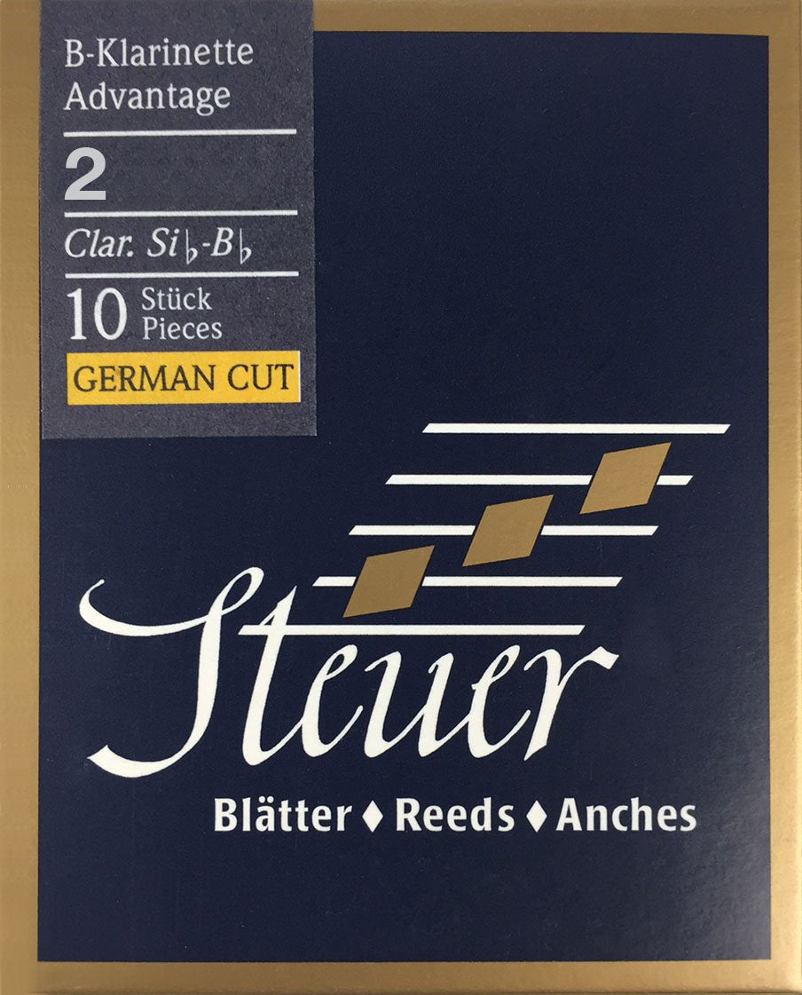 Steuer Blatt BB-Klarinette Blue Line Advantage deutscher Schnitt 10er-Packung Gr.2 2 Bb-Klarinette d