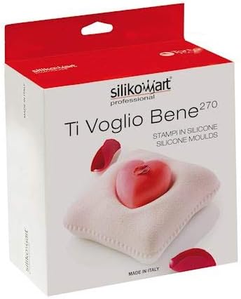 silikomart Silikonform, Rot, 100x100mm Höhe 48 Volumen 270ml
