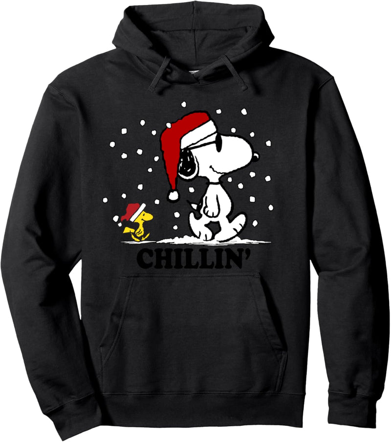 Peanuts Snoopy Woodstock Snow Chillin Hoodie Pullover Hoodie