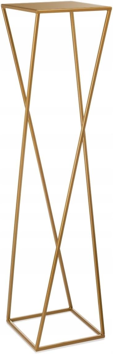 HowHomely Blumenständer Metall Golden 100 cm Hoch - Solider und Robuster Blumenhocker Metall - Pflan