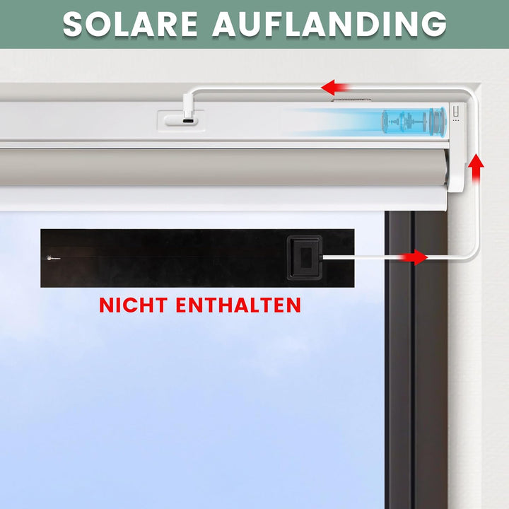 HOMEDEMO Elektrische Rollos Wiederaufladbare Verdunklungsrollo mit Motor & Fernbedienung, Grau 60x15