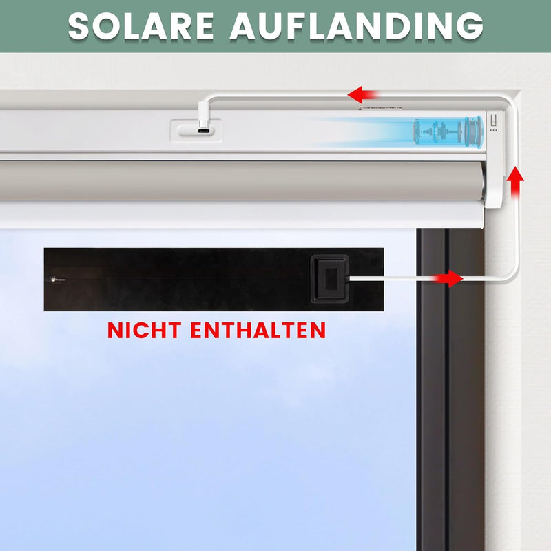 HOMEDEMO Elektrische Rollos Wiederaufladbare Verdunklungsrollo mit Motor & Fernbedienung, Grau 50x10
