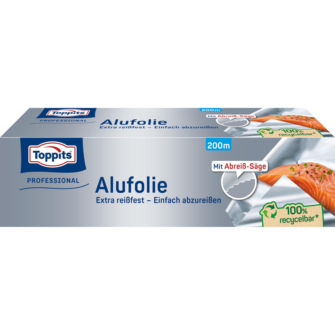 Toppits Alufolie 200 m, 1er Pack (1 x 1 Stück) Single, Single