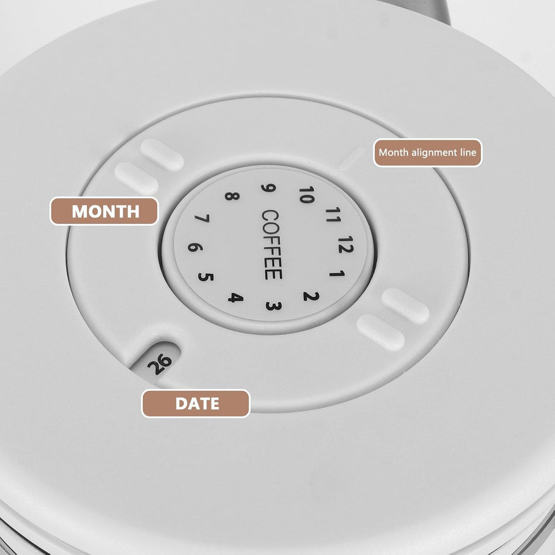 ZONJIE Kaffeekanister luftdicht, 2.8L Kaffeebohnenbehälter aus Edelstahl, 1 kg Bohnen Vakuum-Kaffeed