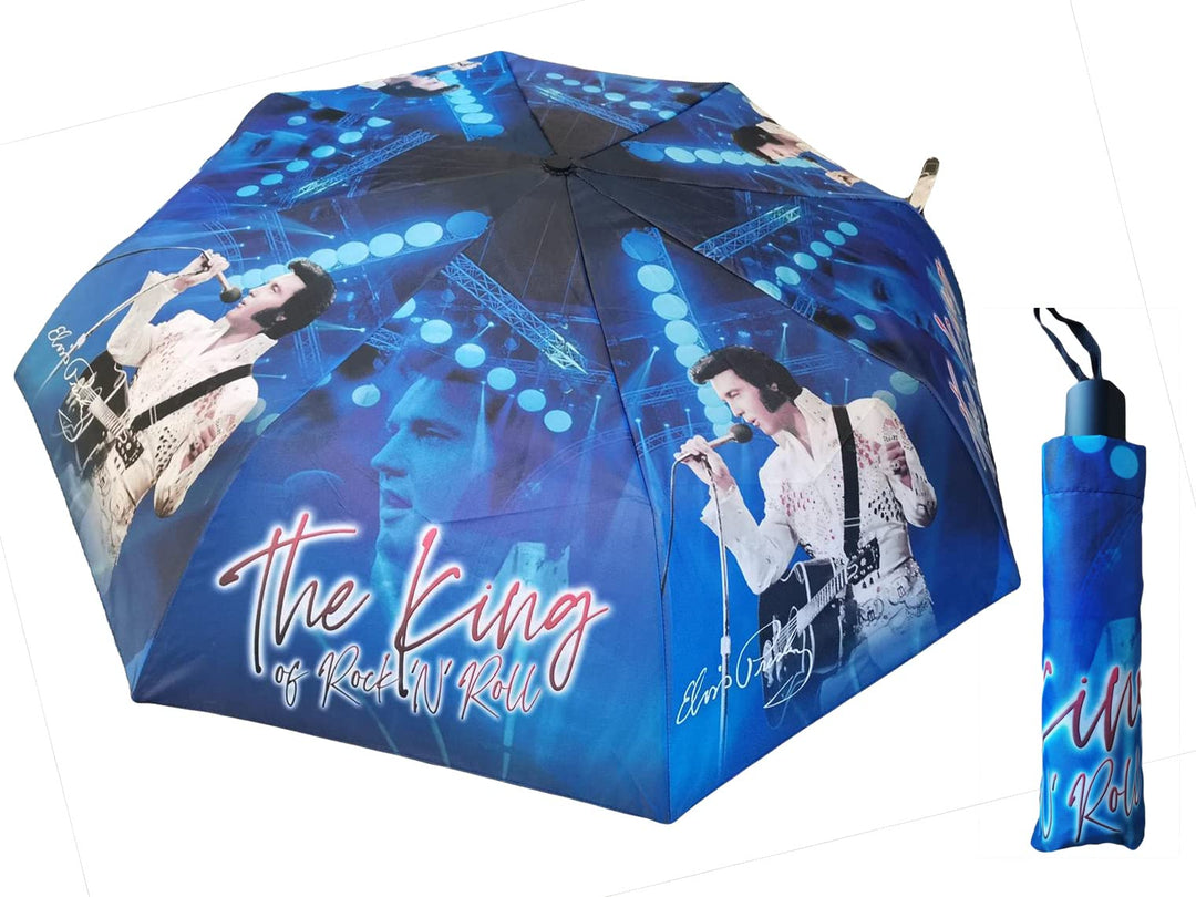 Midsouth Products Elvis Presley Regenschirm mit dem König in weissem Overall, Klassisch