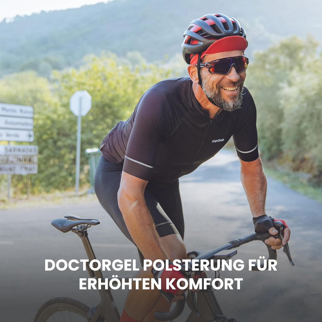 GripGrab SuperGel 6mm DoctorGel Polsterung Kurzfinger Fahrradhandschuhe Dämpfende Fingerlose Sommer