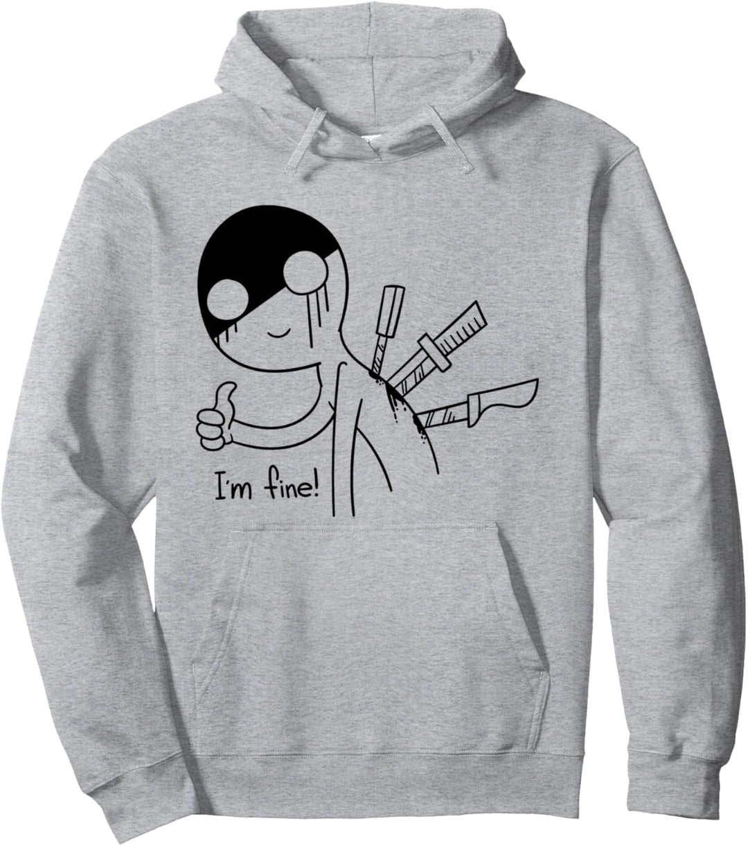 Im Fine Backstabbed Funny Halloween Halloween Halloween Halloween Halloween 2021 Pullover Hoodie