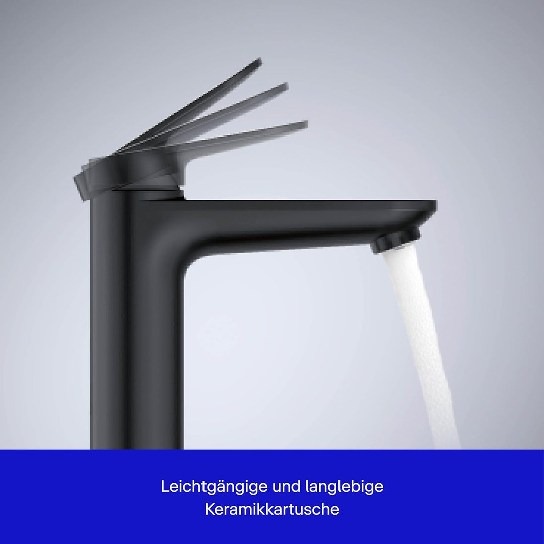 Duravit Wave Waschtischarmatur, Grösse S (Auslauf Höhe 77 mm), Wasserhahn Bad, Armatur Waschbecken,
