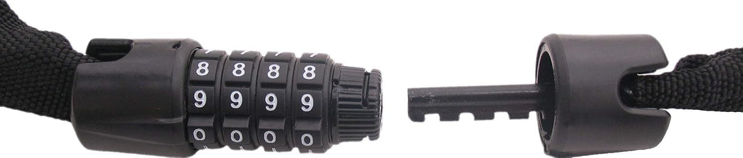 Edge Fahrradschloss Zahlenschloss Web Racer Kettenschloss für Fahrrad, 3,5mm x 900mm, 280g (Schwarz)