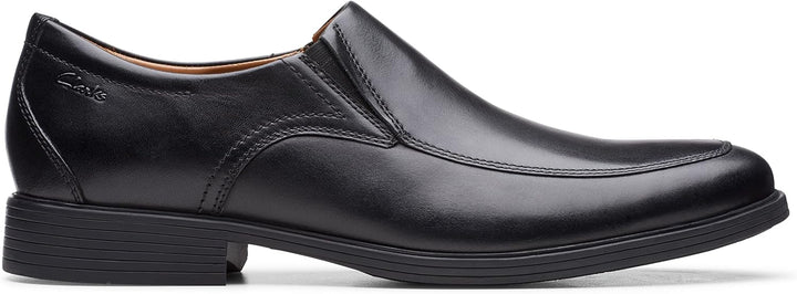 Clarks Herren Whiddon Cap Sneaker 44.5 EU Weit Schwarzes Leder, 44.5 EU Weit Schwarzes Leder
