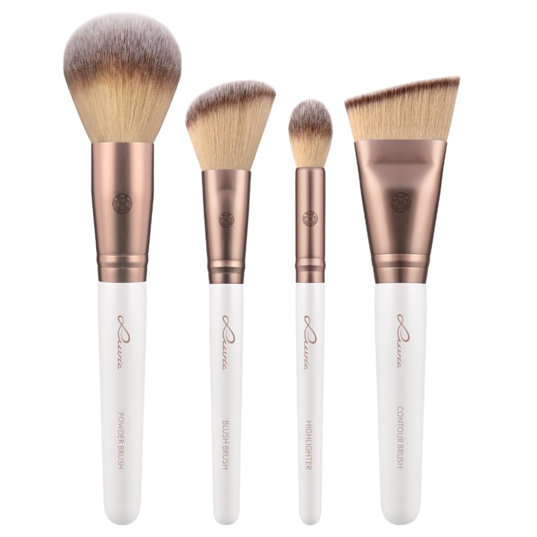 Make-up Pinselset Luvia, Prime Vegan Pro, 12 Schminkpinsel inkl. Pinselaufbewahrung, Blender Schwamm