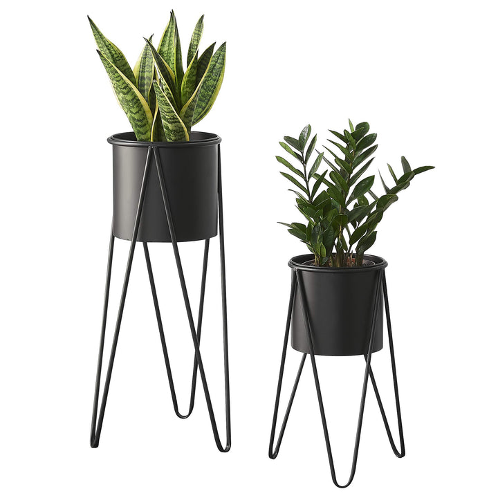 [en.casa] Pflanzständer im 2er Set Blumenständer aus Metall Blumentopf Ständer mit Übertopf Blumento