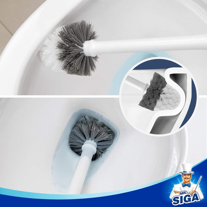 MR.SIGA Toilettenbürste WC Bürste und Halter mit schnell trocken Behälter und festem Griff, Premium