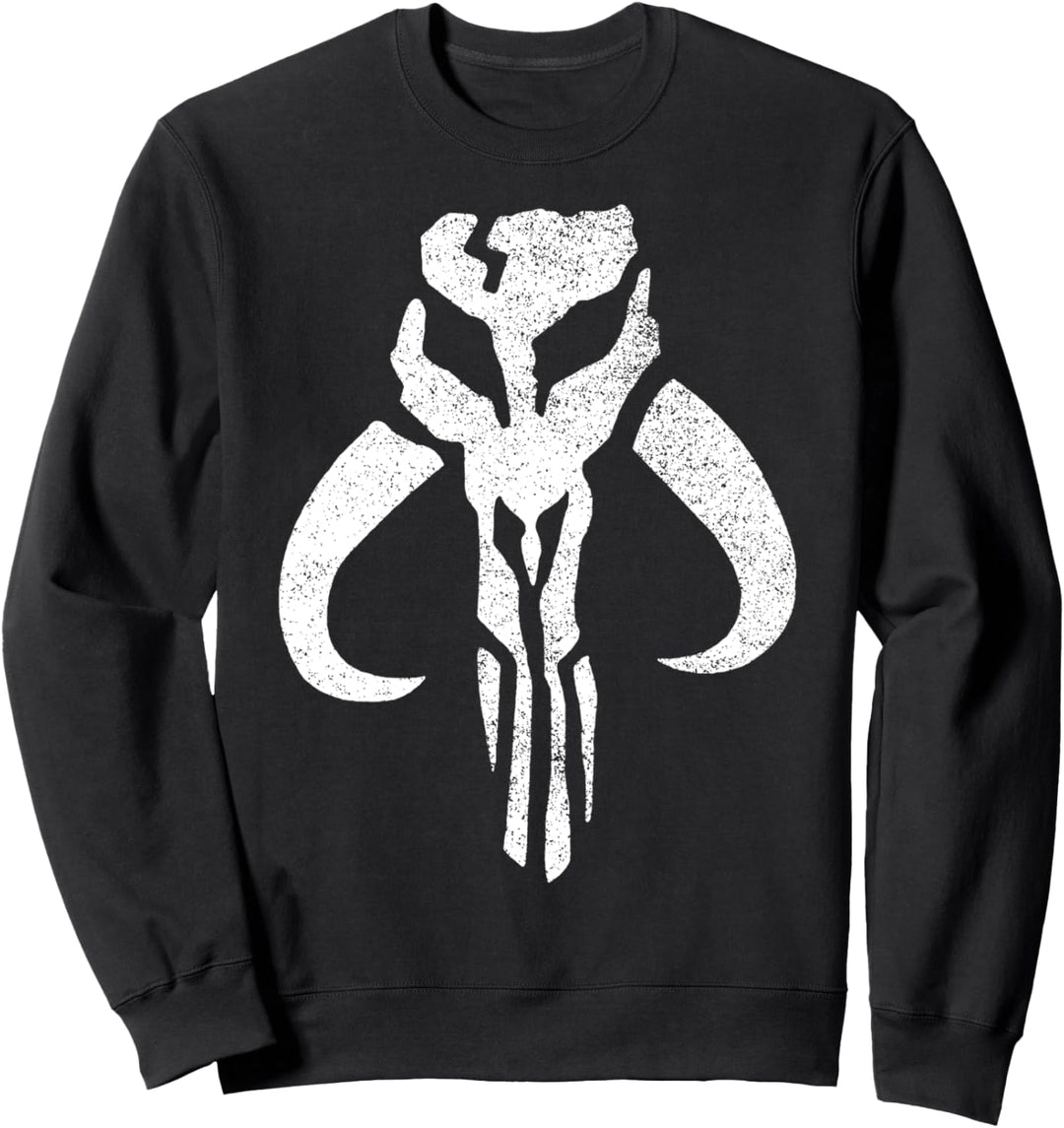 Star Wars Mandalorian Large Distressed Mythosaur Skull Sweatshirt