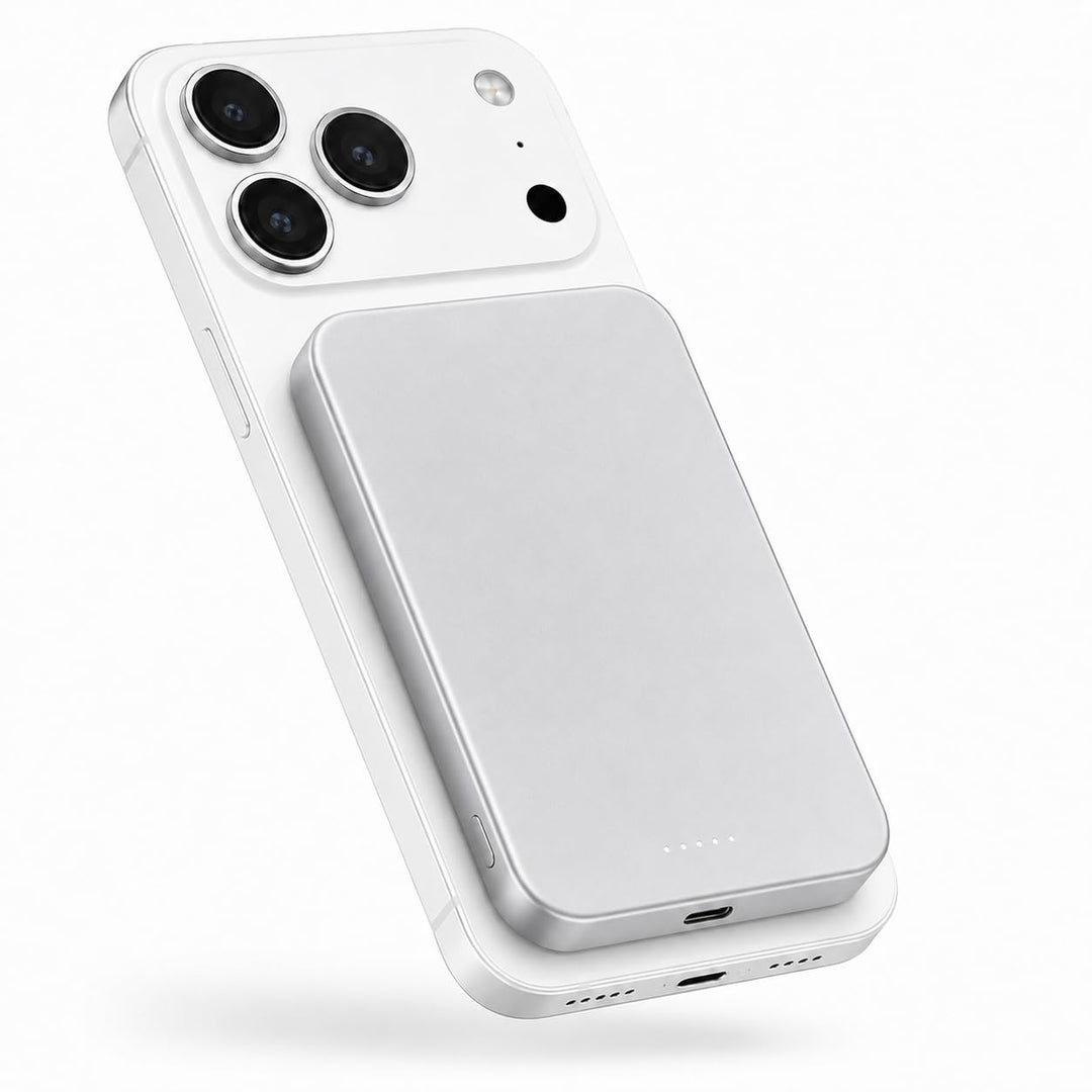 nevox Wireless Magnetic Powerbank 5000mAh kompatibel mit MagSafe® – 15W kabelloses Schnellladen, Sta