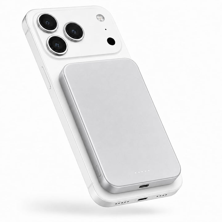 nevox Wireless Magnetic Powerbank 5000mAh kompatibel mit MagSafe® – 15W kabelloses Schnellladen, Sta