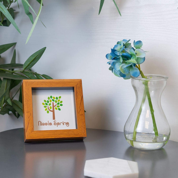 Nicola Spring 3D-Schattenbox-Fotorahmen - 10 x 10 cm (4 x 4 Zoll) - 2er-Pack - 3D-Fotorahmen aus dun
