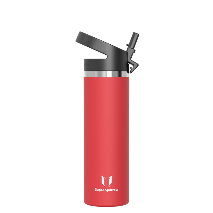 Super Sparrow Trinkflasche Edelstahl 750ml - Breite Öffnung SwivelSip Thermosflasche - BPA-Frei Ther