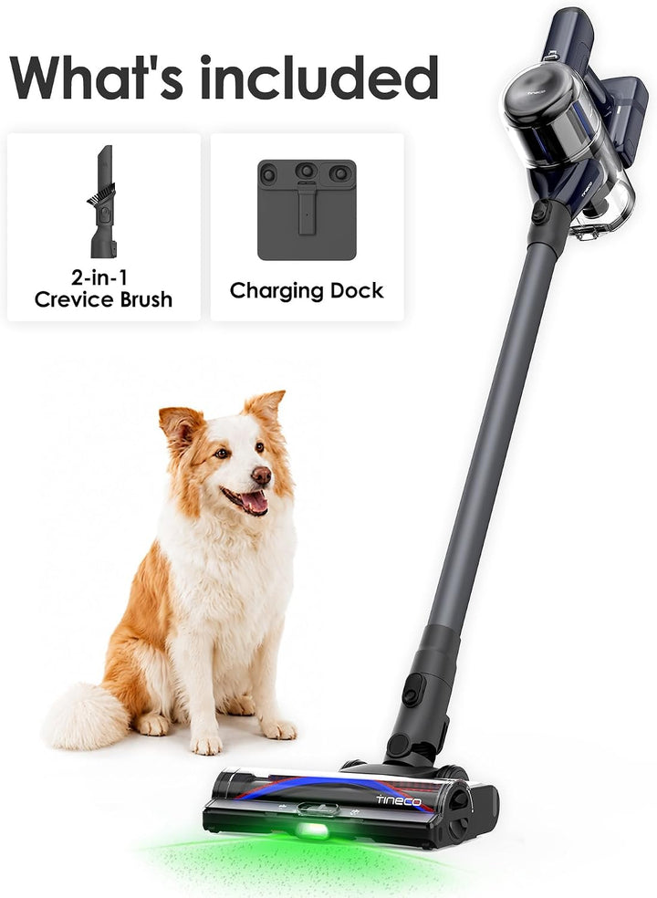 Tineco Pure ONE S50 Kabelloser Akku Staubsauger, 150AW Saugleistung, bis zu 95 Min. Laufzeit, ZeroTa