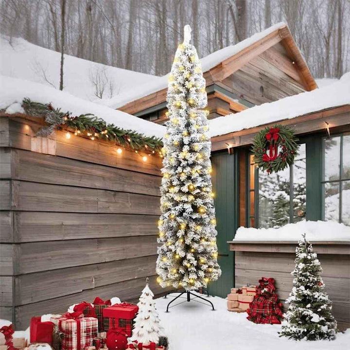 vidaXL Künstlicher Weihnachtsbaum mit 300 LEDs mit Ständer Grün 240 cm, Wohnzimmer Dekor, moderner k