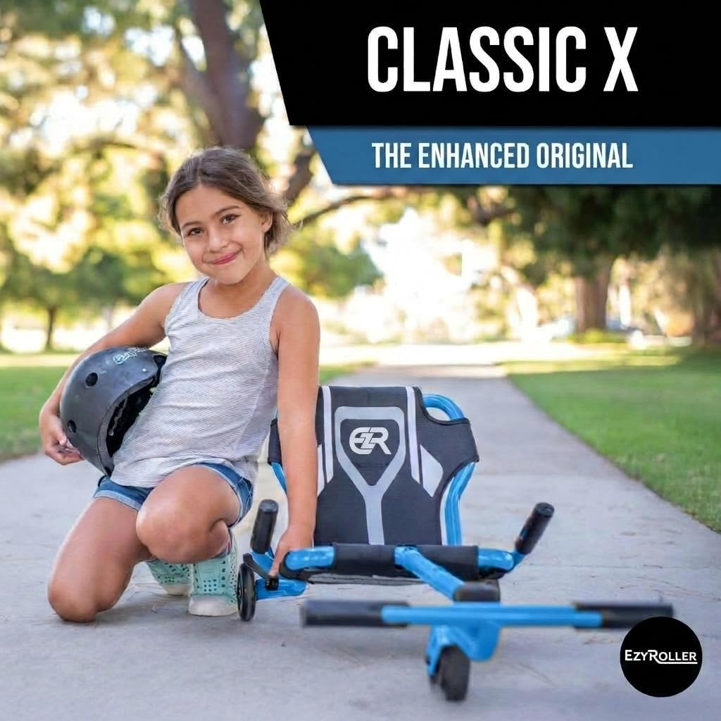 Ezyroller Kinderfahrzeug Dreirad Classic X Trike Kinder Sitz Scooter Ezy Roller (blau), Blau