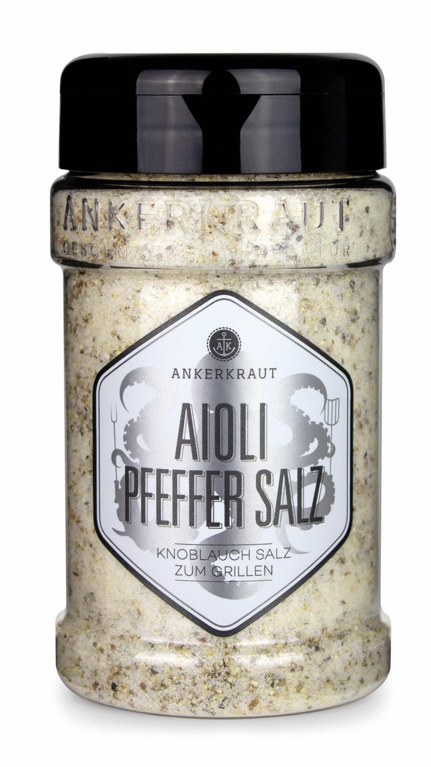 Ankerkraut Grill Set mit 6 Streuern, mit Premium-Gewürzmischungen und BBQ-Rubs, Geschenk-Set mit Sal