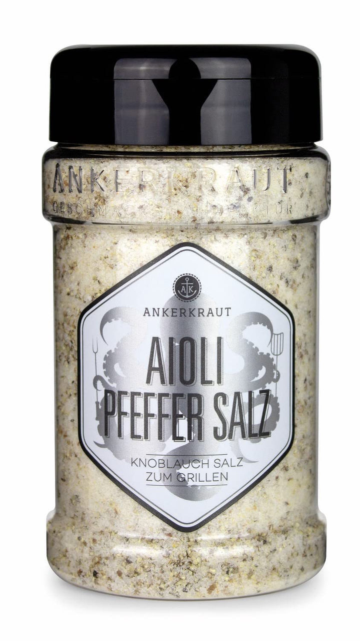 Ankerkraut Grill Set mit 6 Streuern, mit Premium-Gewürzmischungen und BBQ-Rubs, Geschenk-Set mit Sal