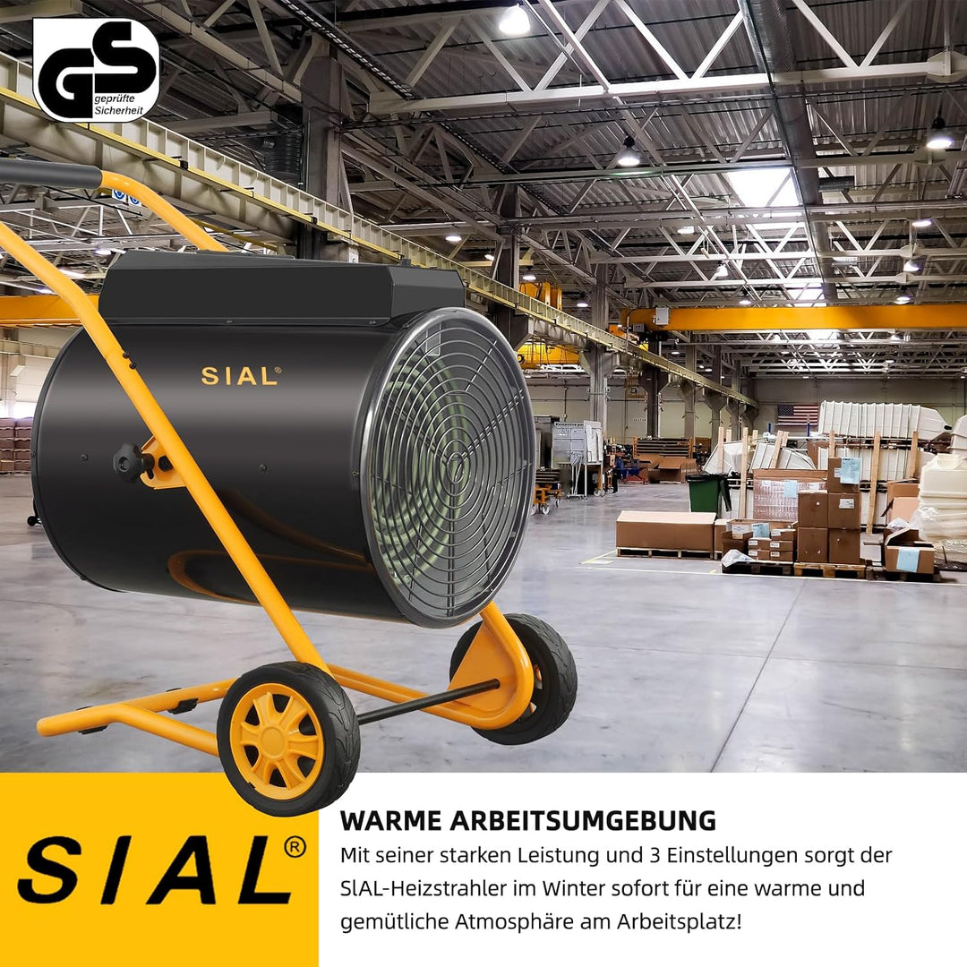 SIAL Industriell Heizlüfter 30000W - Elektrische Heizung - Heizstrahler Bauheizer - Heizgebläse Für