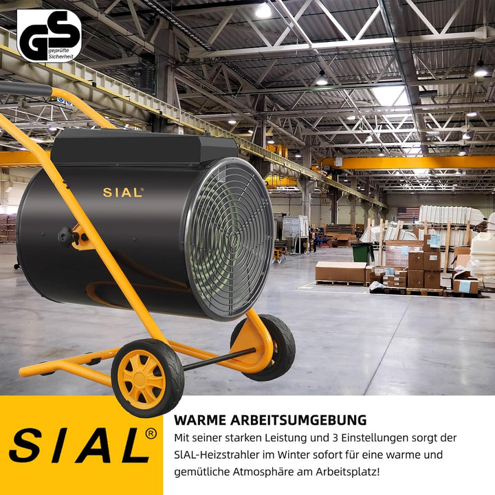 SIAL Industriell Heizlüfter 30000W - Elektrische Heizung - Heizstrahler Bauheizer - Heizgebläse Für