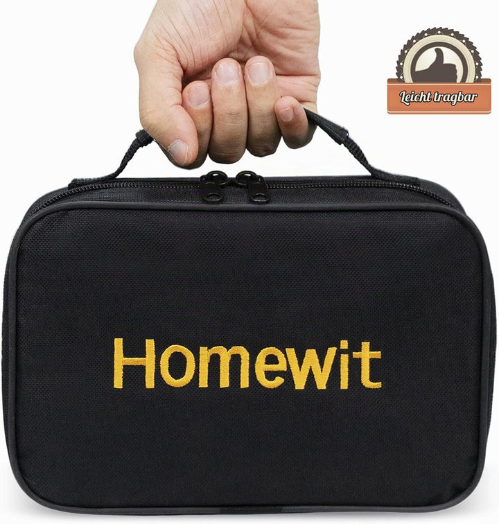 Homewit Boule Set mit 6 Metall Kugeln, Boccia &amp; Petanque Spiel mit Tragetasche, Gartenspiel Outdoor