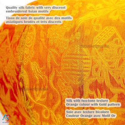 Traditionelle asiatische Lampion aus Seide, Orange, M, Durchmesser 29 cm – Laterne von Hoi an aus St