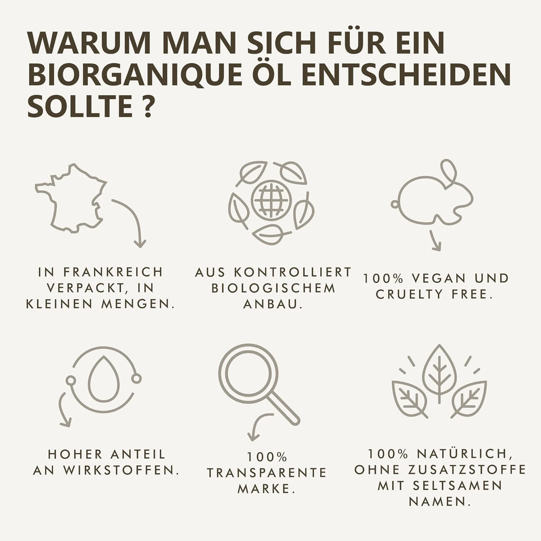 BIO Hagebuttenöl (Wildrosenöl) -100% rein, natürlich und kaltgepresst - 50 ml - Pflege für Haar, Kör